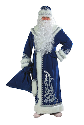 146-1-54-56 Дед Мороз взр. аппл. син.. р.54-56 146-1