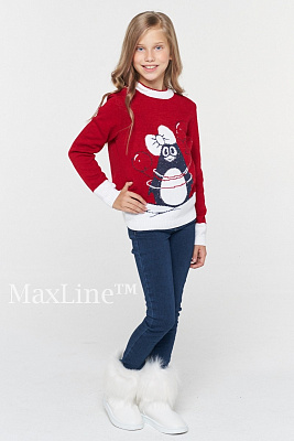 Свитер детский новогодний вязаный