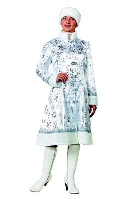 190-48-50 Снегурочка взр. сатин белая р.48-50 190