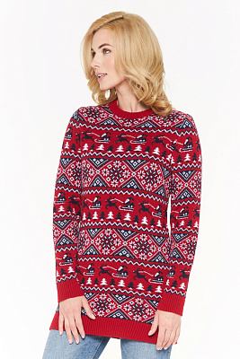 Туника новогодняя женская с оленями