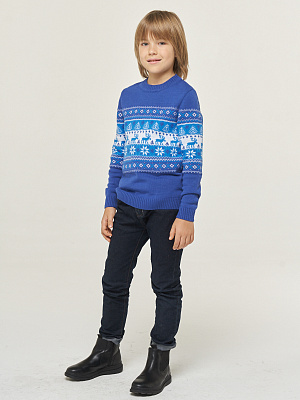 Свитер новогодний детский с оленями