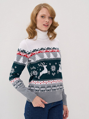 Свитер женский с оленями