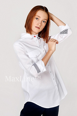 Блузка подростковая Классика контраст