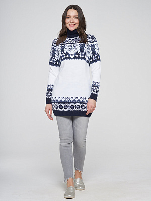 Туника женская вязаня с оленями