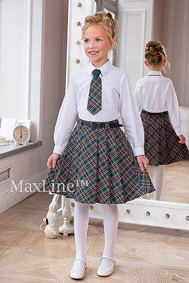 Юбка школьная в клетку для девочки Мотылек