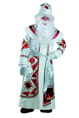 161-54-56 Дед Мороз взр. серебр. р.54-56 161