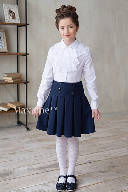 Юбка школьная синяя для девочки Лилия