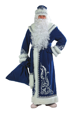 146-1-54-56 Дед Мороз взр. аппл. син.. р.54-56 146-1