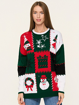 Свитер женский новогодний