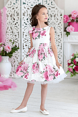 Люсьен белый/розовые розы