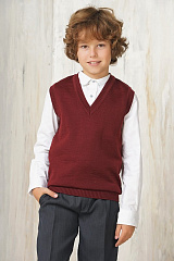 Жилет школьный бордовый для мальчика/девочки 193-7104/1096