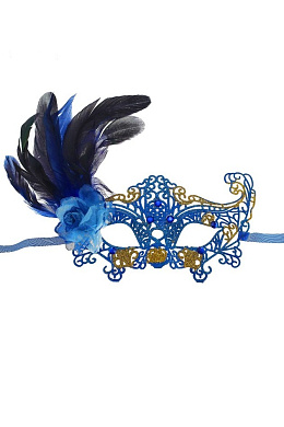 Карнавальная маска "Узор" синяя