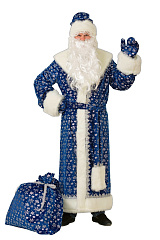 184-1-54-56 Дед Мороз плюш синий  (д/взр)  р.54-56 184-1