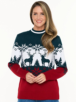 Свитер женский новогодний