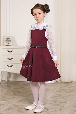 Сарафан школьный бордовый Кувшинка