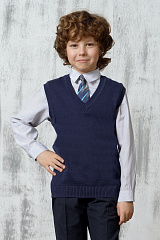 Жилет подростковый синий для мальчика/девочки 213-7104/1/1340
