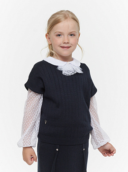 Жакет школьный синий для девочки 183-7113