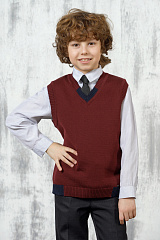 Жилет школьный бордовый для мальчика 7024/1096/1340