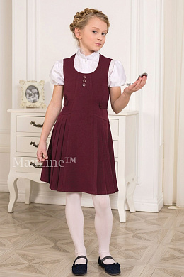 Сарафан школьный бордовый Дюймовочка