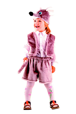 156-28 Мышонок серый (мех) р.28 156