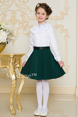 Юбка школьная зеленая для девочки Николь