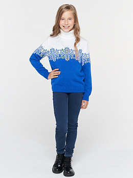 Джемпер детский новогодний белый