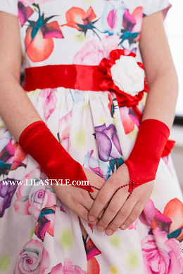 Перчатки детские Атлас красный