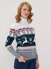 Свитер женский с оленями