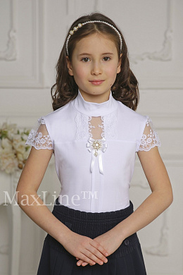 Водолазка нарядная для девочки белая