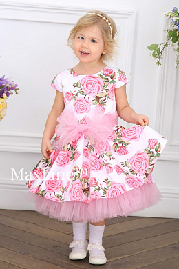 Бабетта белый/розовые розы