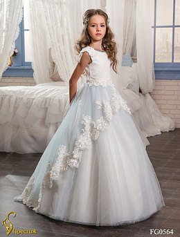 FG0564_30 Свадебное длинное платье со шлейфом