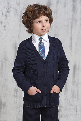 Кардиган школьный синий для мальчика 7017/1340/5006