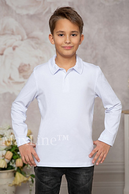 Поло для мальчика в школу белый