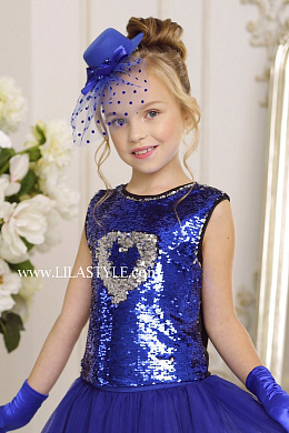 Диско василек/серебро блузка