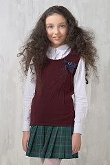 Жилет школьный бордовый для девочки 7066/1096