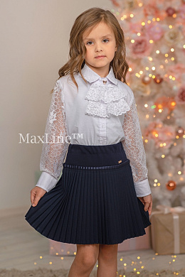 Юбка школьная синяя для девочки Плиссе