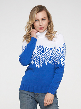 Свитер женский новогодний белый