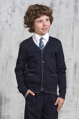 Кардиган школьный синий для мальчика 7016/1340/5006