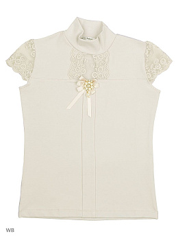 Водолазка нарядная для девочки бежевая