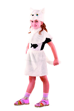 109-28 Кошка белая (мех) р.28 109