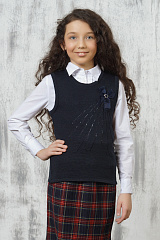 Жилет школьный синий для девочки 7066/1340