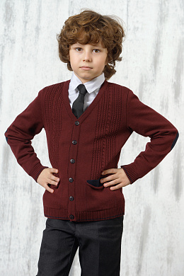 Кардиган школьный бордовый для мальчика 7017/1096/1340