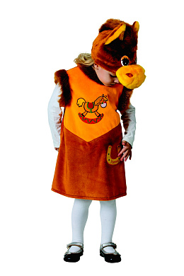 255-28 Лошадка Маруся (Плюшевая сказка) мех плюш р.28