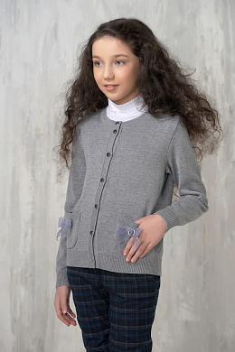 Жакет школьный серый для девочки 7064/5003