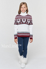 Свитер вязаный новогодний детский