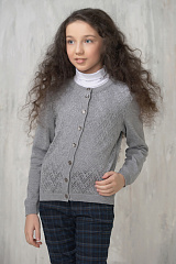 Жакет школьный серый для девочки 213-7069