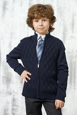 Кардиган школьный синий для мальчика 7019/1340