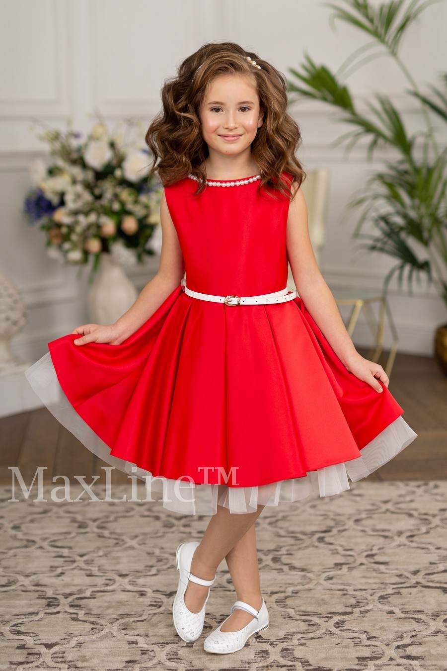 Красное детское нарядное платья для девочки
